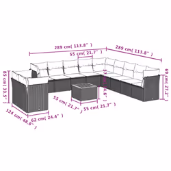 VidaXL 3223729 set mobili da esterno