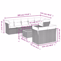 VidaXL 3223734 set mobili da esterno