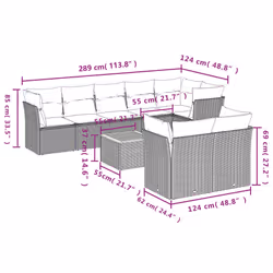 VidaXL 3223736 set mobili da esterno