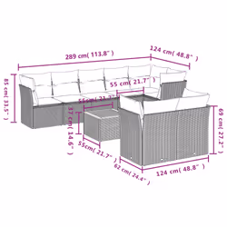 VidaXL 3223742 set mobili da esterno