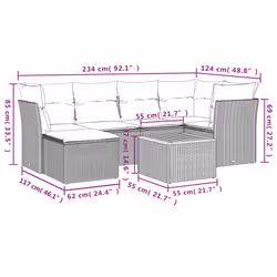 VidaXL 3223745 set mobili da esterno