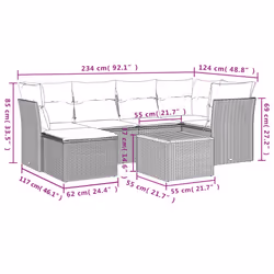 VidaXL 3223749 set mobili da esterno