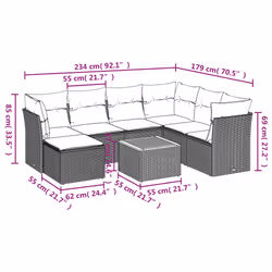 VidaXL 3223756 set mobili da esterno