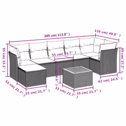 VidaXL 3223757 set mobili da esterno