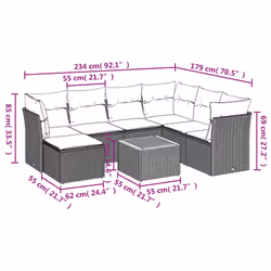 VidaXL 3223759 set mobili da esterno