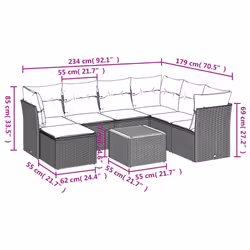 VidaXL 3223763 set mobili da esterno
