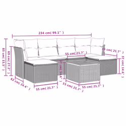 VidaXL 3223766 set mobili da esterno