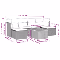 VidaXL 3223769 set mobili da esterno