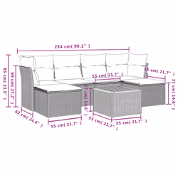 VidaXL 3223770 set mobili da esterno