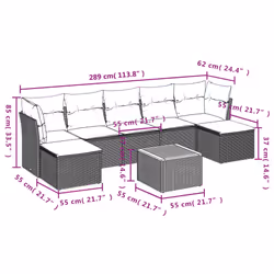 VidaXL 3223776 set mobili da esterno