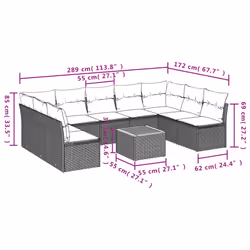 VidaXL 3223787 set mobili da esterno