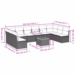 VidaXL 3223797 set mobili da esterno