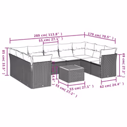 VidaXL 3223805 set mobili da esterno