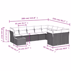 VidaXL 3223806 set mobili da esterno
