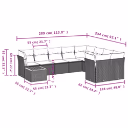 VidaXL 3223827 set mobili da esterno