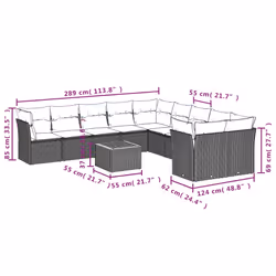 VidaXL 3223839 set mobili da esterno