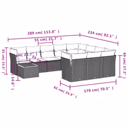 VidaXL 3223844 set mobili da esterno
