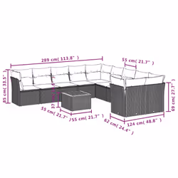 VidaXL 3223853 set mobili da esterno