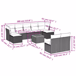 VidaXL 3223858 set mobili da esterno