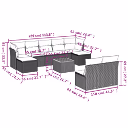 VidaXL 3223862 set mobili da esterno
