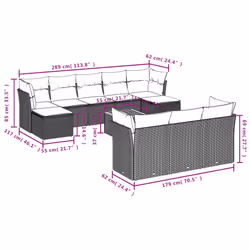 VidaXL 3223879 set mobili da esterno