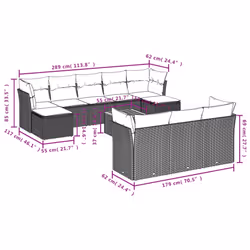 VidaXL 3223882 set mobili da esterno
