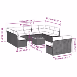 VidaXL 3223885 set mobili da esterno