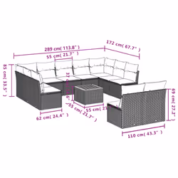 VidaXL 3223888 set mobili da esterno