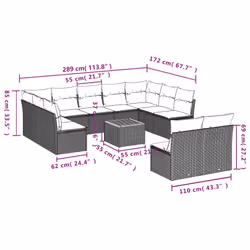 VidaXL 3223890 set mobili da esterno