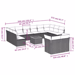 VidaXL 3223913 set mobili da esterno