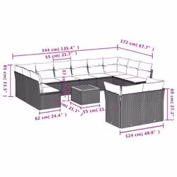 VidaXL 3223914 set mobili da esterno