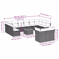 VidaXL 3223918 set mobili da esterno