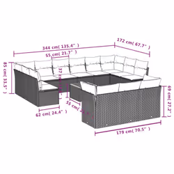 VidaXL 3223923 set mobili da esterno