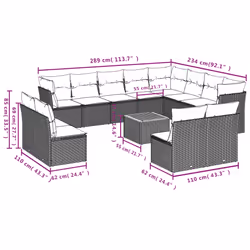 VidaXL 3223928 set mobili da esterno