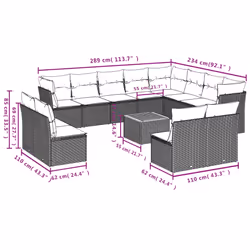 VidaXL 3223931 set mobili da esterno - Vista aggiuntiva 3