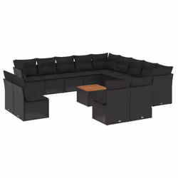 Set Divani da Giardino 14pz con Cuscini in Polyrattan Nerocod mxl 89300 - Vista aggiuntiva 2