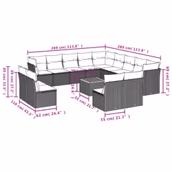 VidaXL 3223938 set mobili da esterno