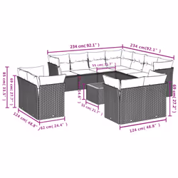 VidaXL 3223944 set mobili da esterno