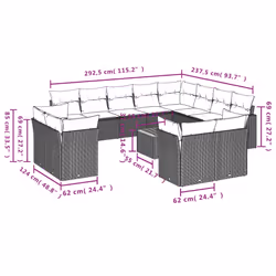 VidaXL 3223948 set mobili da esterno