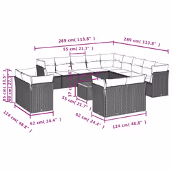 VidaXL 3223956 set mobili da esterno