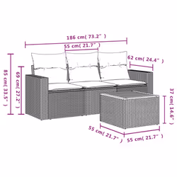 VidaXL 3223995 set mobili da esterno - Vista aggiuntiva 3
