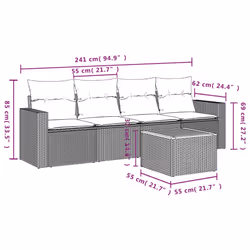 VidaXL 3224001 set mobili da esterno
