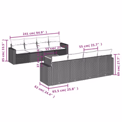 VidaXL 3224040 set mobili da esterno