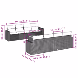 VidaXL 3224042 set mobili da esterno