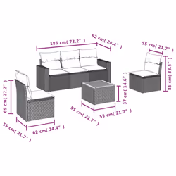 VidaXL 3224063 set mobili da esterno
