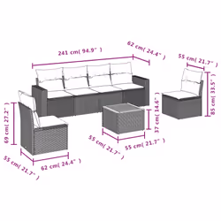 VidaXL 3224068 set mobili da esterno