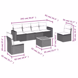 VidaXL 3224070 set mobili da esterno