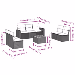 VidaXL 3224074 set mobili da esterno