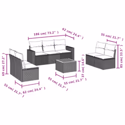 VidaXL 3224075 set mobili da esterno