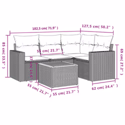 VidaXL 3224102 set mobili da esterno